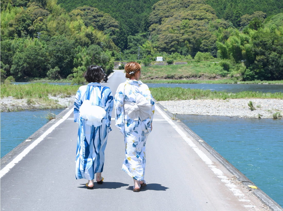 木製通行手形つき浴衣レンタル